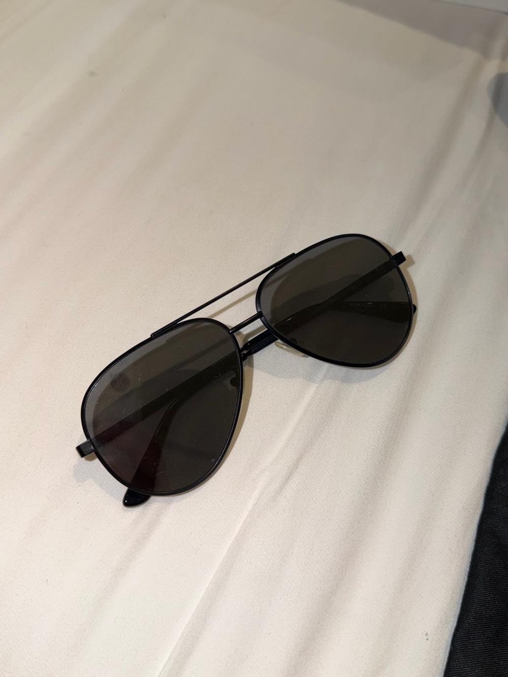 Saint Laurent Black Aviator Sunglasses